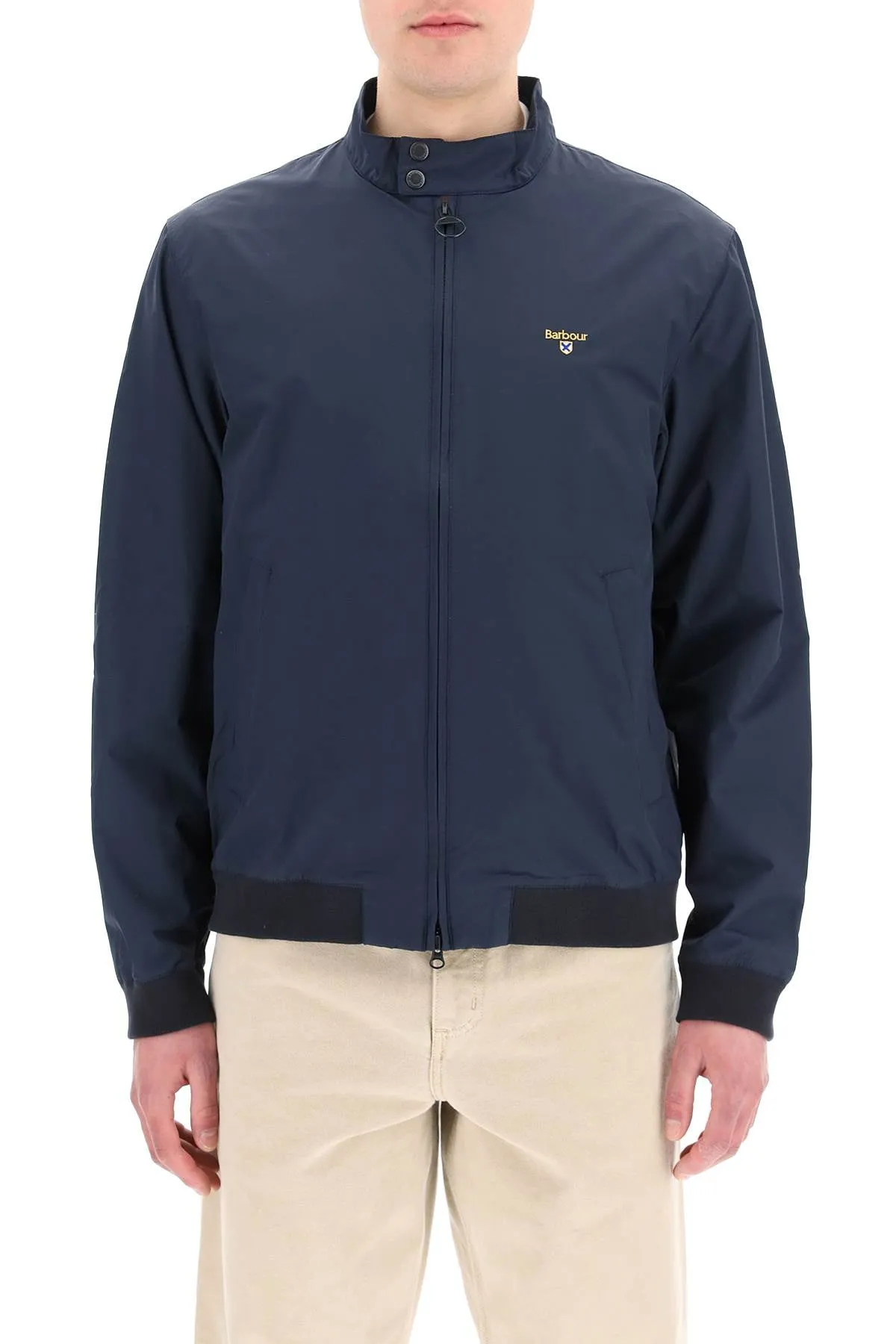 Barbour Logo Embroidered Bomber Jacket