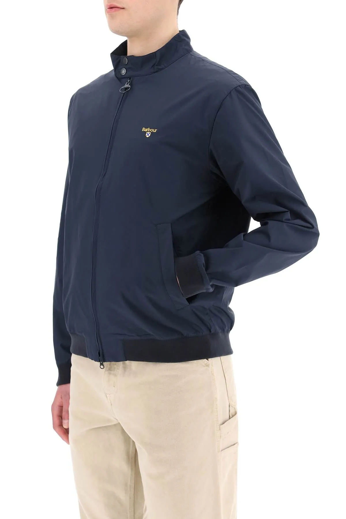 Barbour Logo Embroidered Bomber Jacket