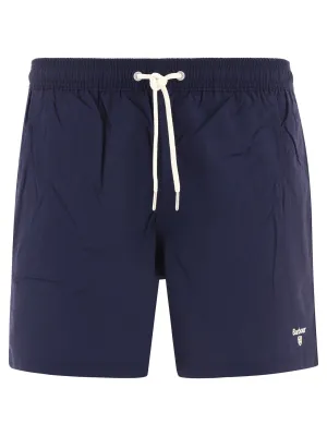 Barbour Logo Embroidered Drawstring Swimming Shorts