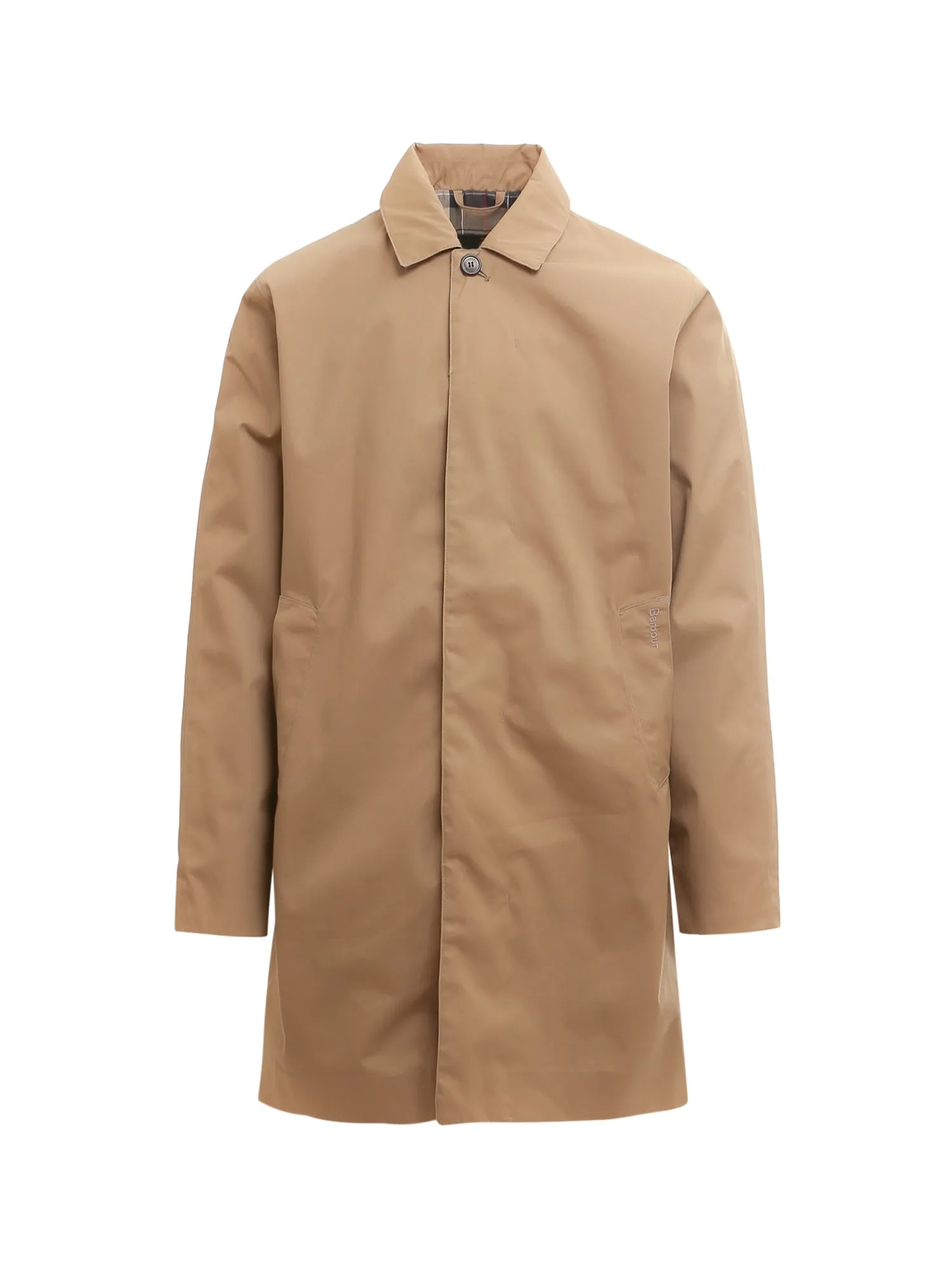 Barbour Logo Embroidered Long Sleeved Coat