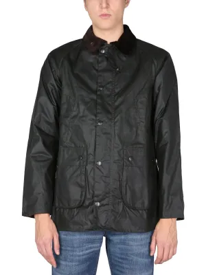 Barbour Logo Embroidered Snap-Fastening Jacket