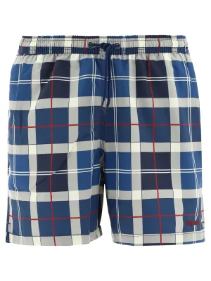 Barbour Tartan Drawstring Swim Shorts