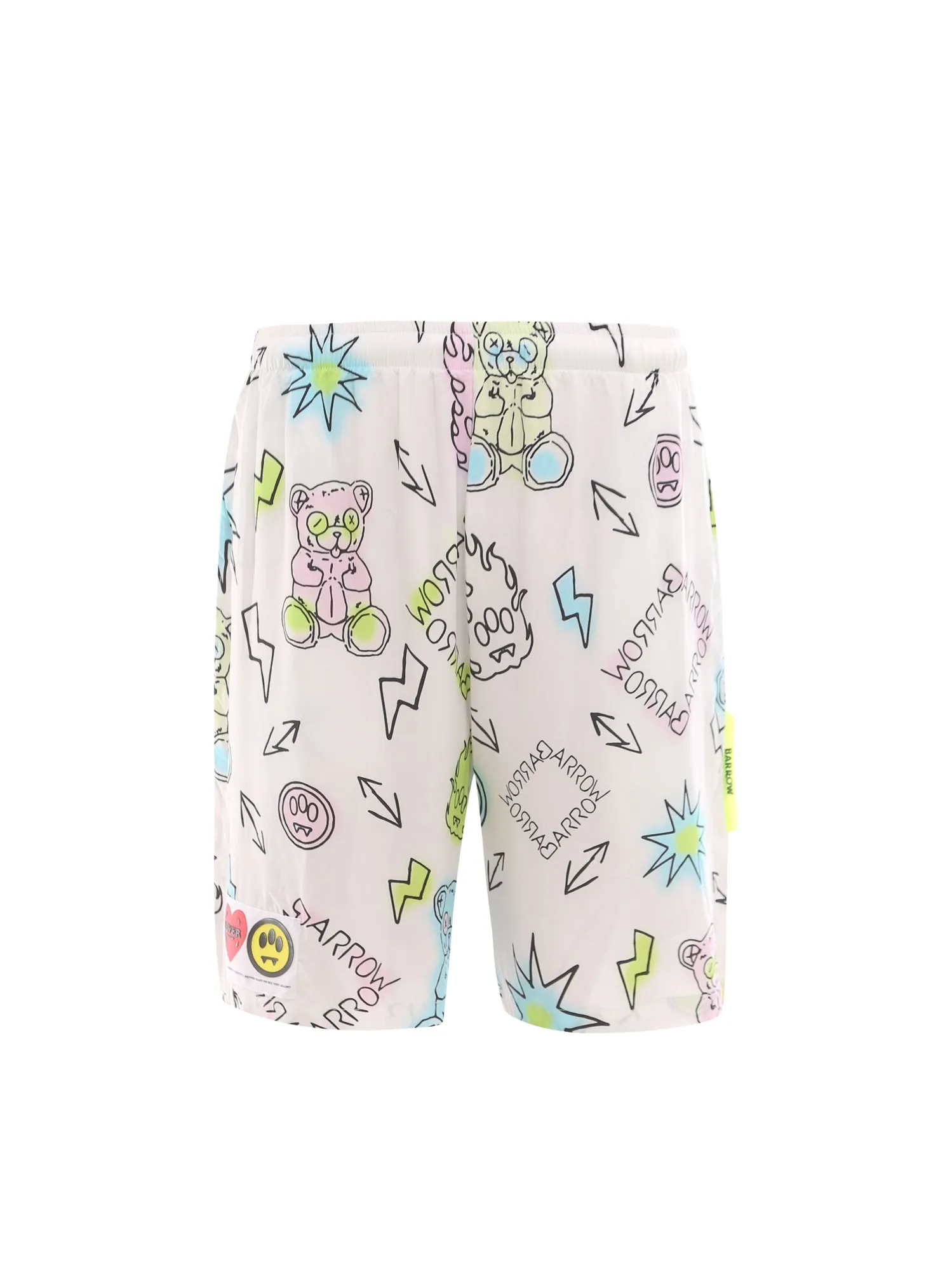 Barrow Logo Patch Printed Bermuda Shorts
