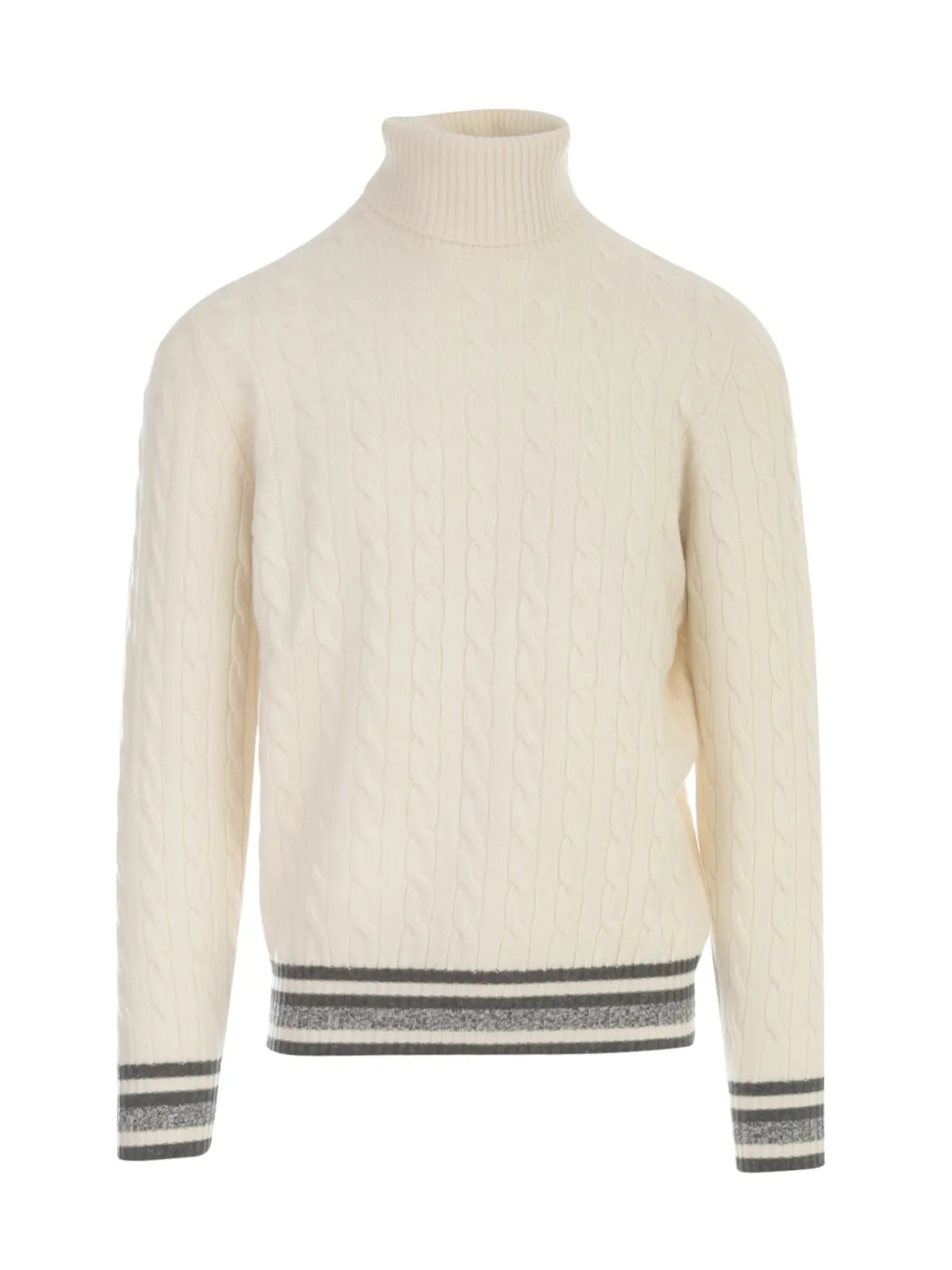 Brunello Cucinelli Cable-Knitted Turtleneck Jumper