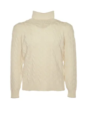 Brunello Cucinelli Cable-Knitted Turtleneck Jumper