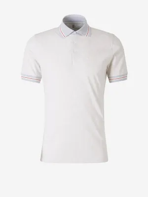 Brunello Cucinelli Contrast Detail Polo Shirt
