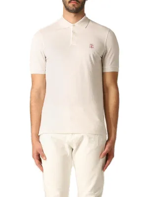 Brunello Cucinelli Logo Detailed Buttoned Polo Shirt