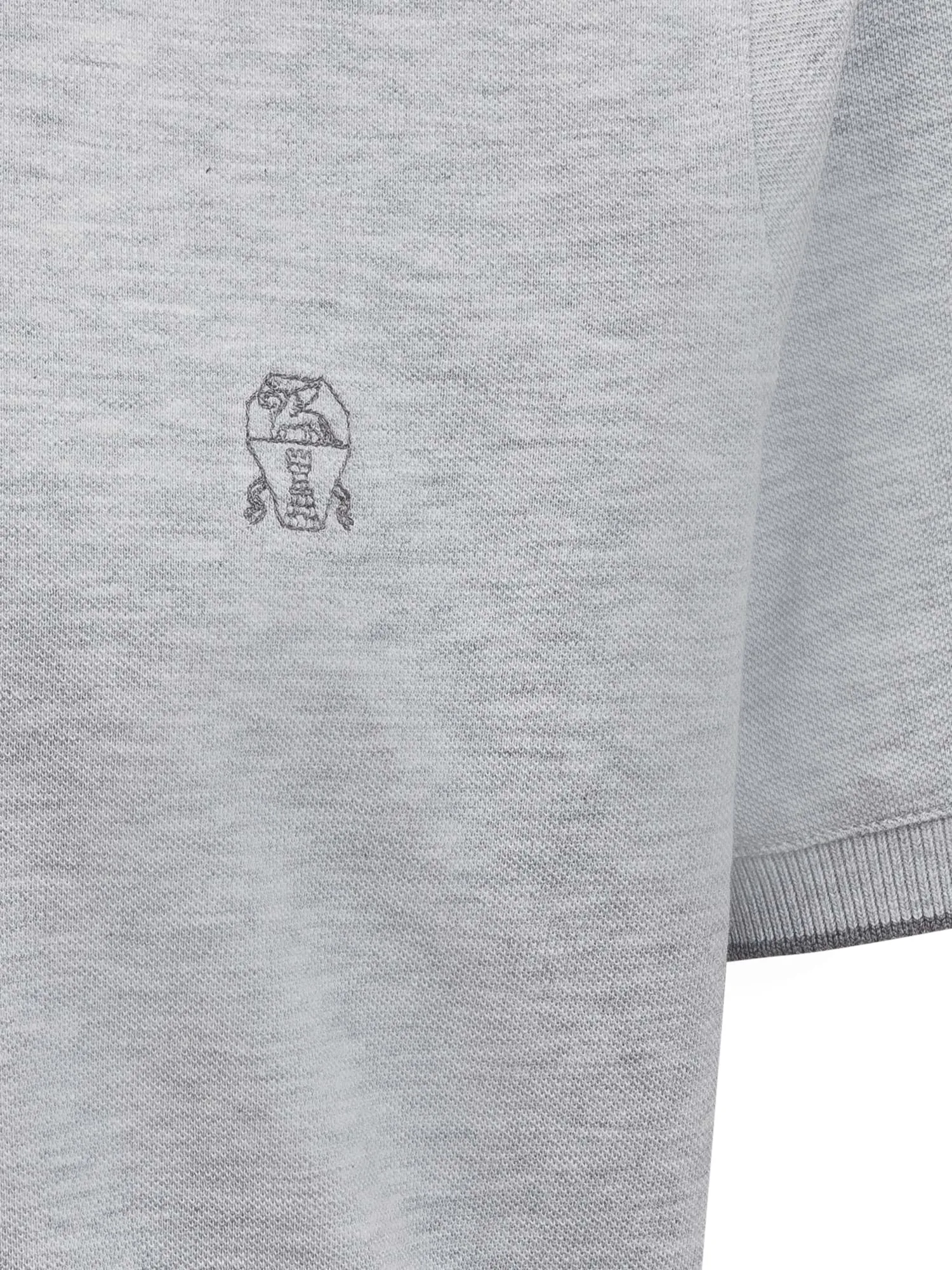 Brunello Cucinelli Logo Embroidered Polo Shirt