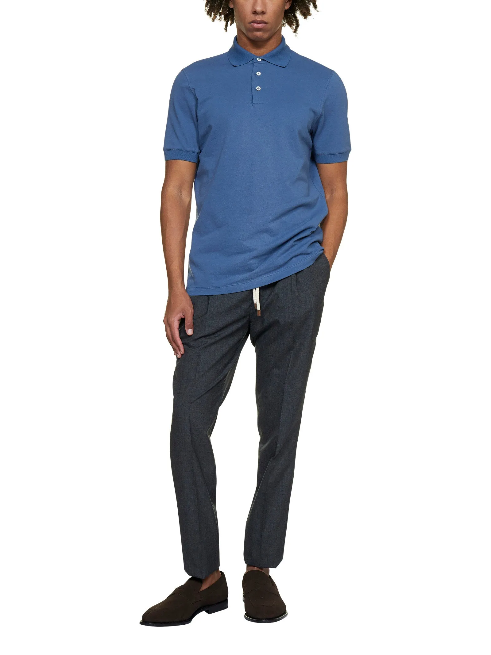 Brunello Cucinelli Short-Sleeved Polo Shirt