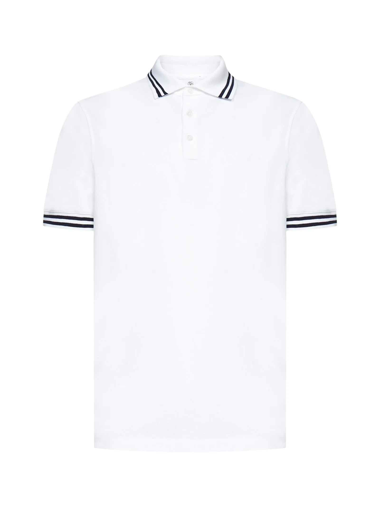 Brunello Cucinelli Striped Collar Polo Shirt