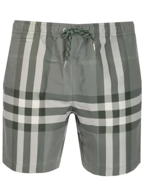 Burberry Drawstring Checked Swim Shorts