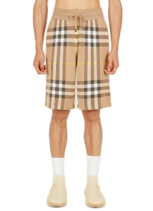 Burberry High-Rise Checked Shorts
