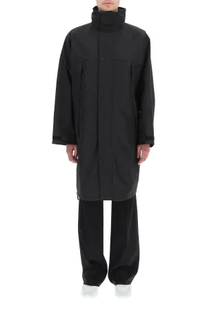 Burberry Logo Perforation Zip-Up Coat