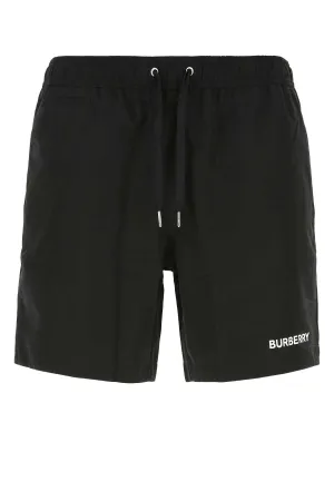 Burberry Logo Print Drawstring Swim Shorts