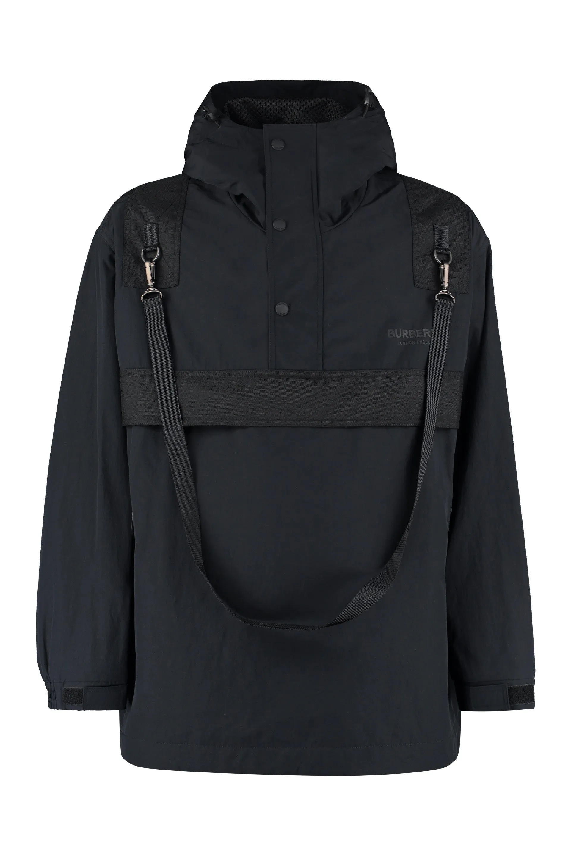 Burberry Logo Printed Hooded Jacket