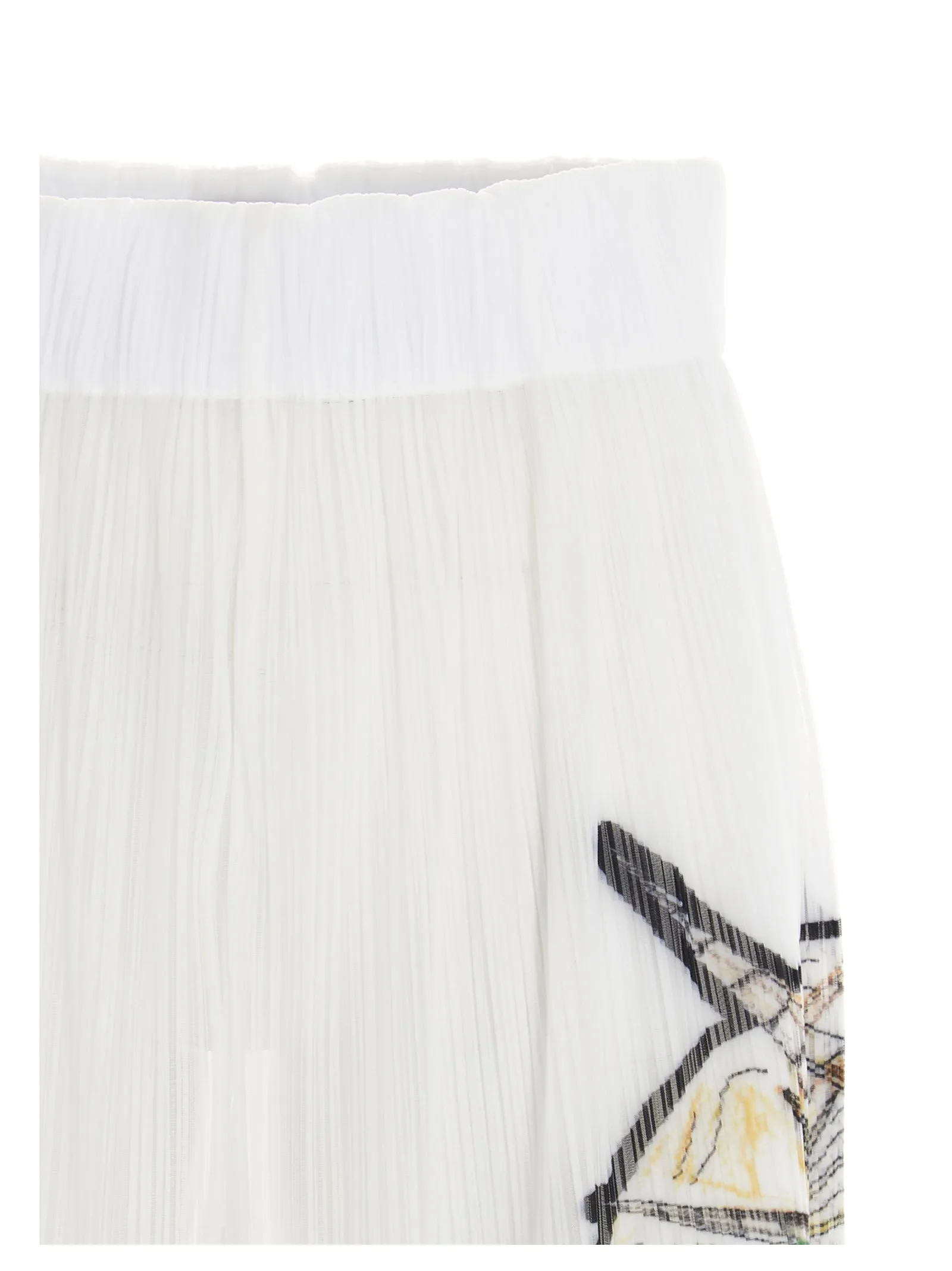 Burberry Marine Sketch Sheer Pliss Shorts