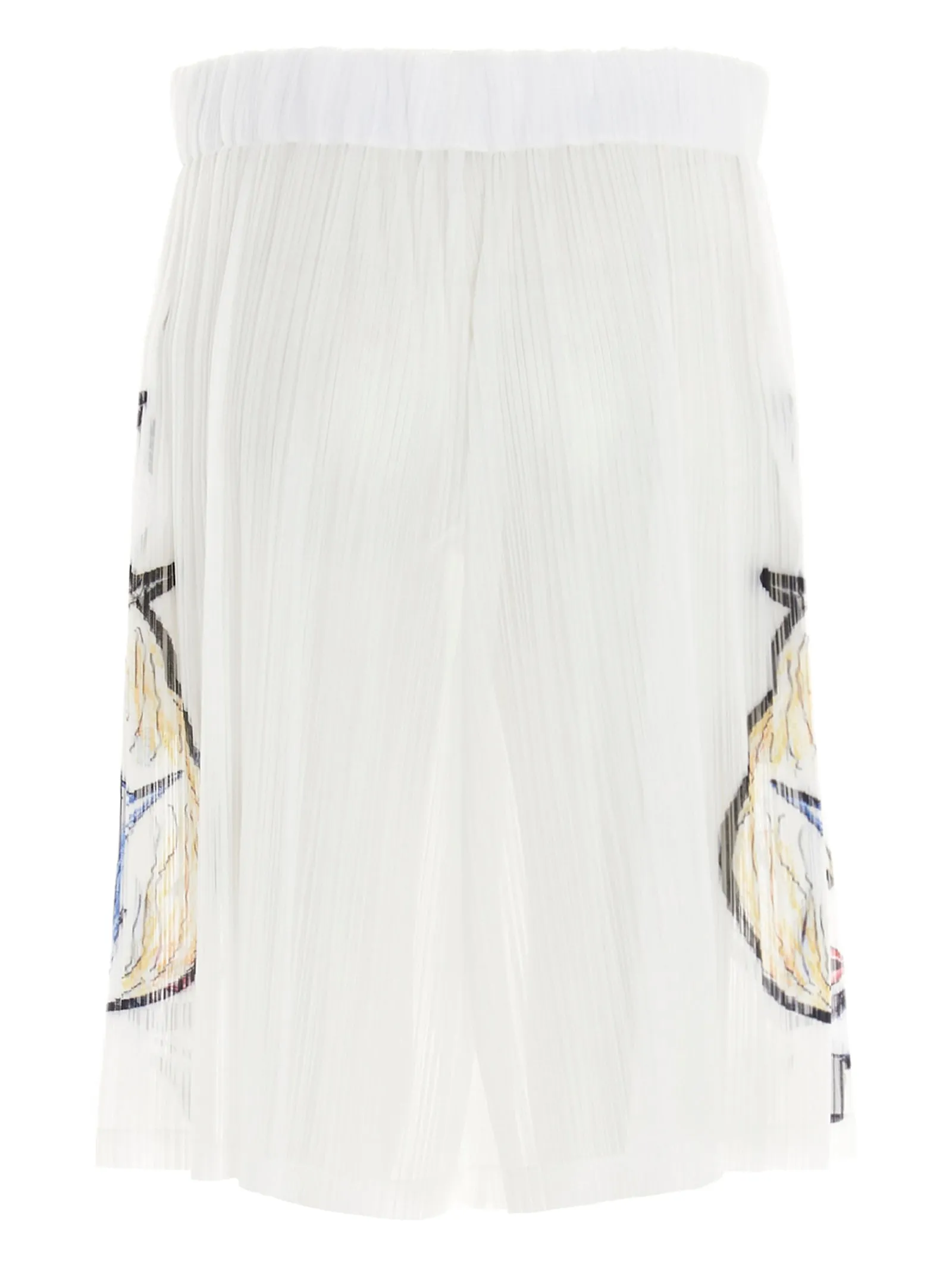 Burberry Marine Sketch Sheer Pliss Shorts