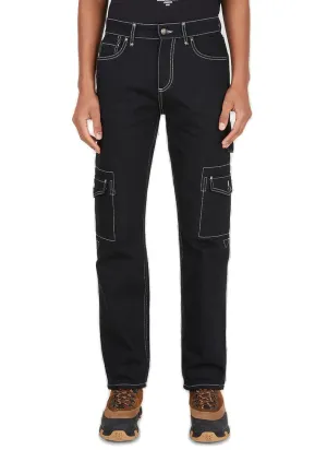 Burberry Straight Fit Topstitched Japanese Denim Jeans