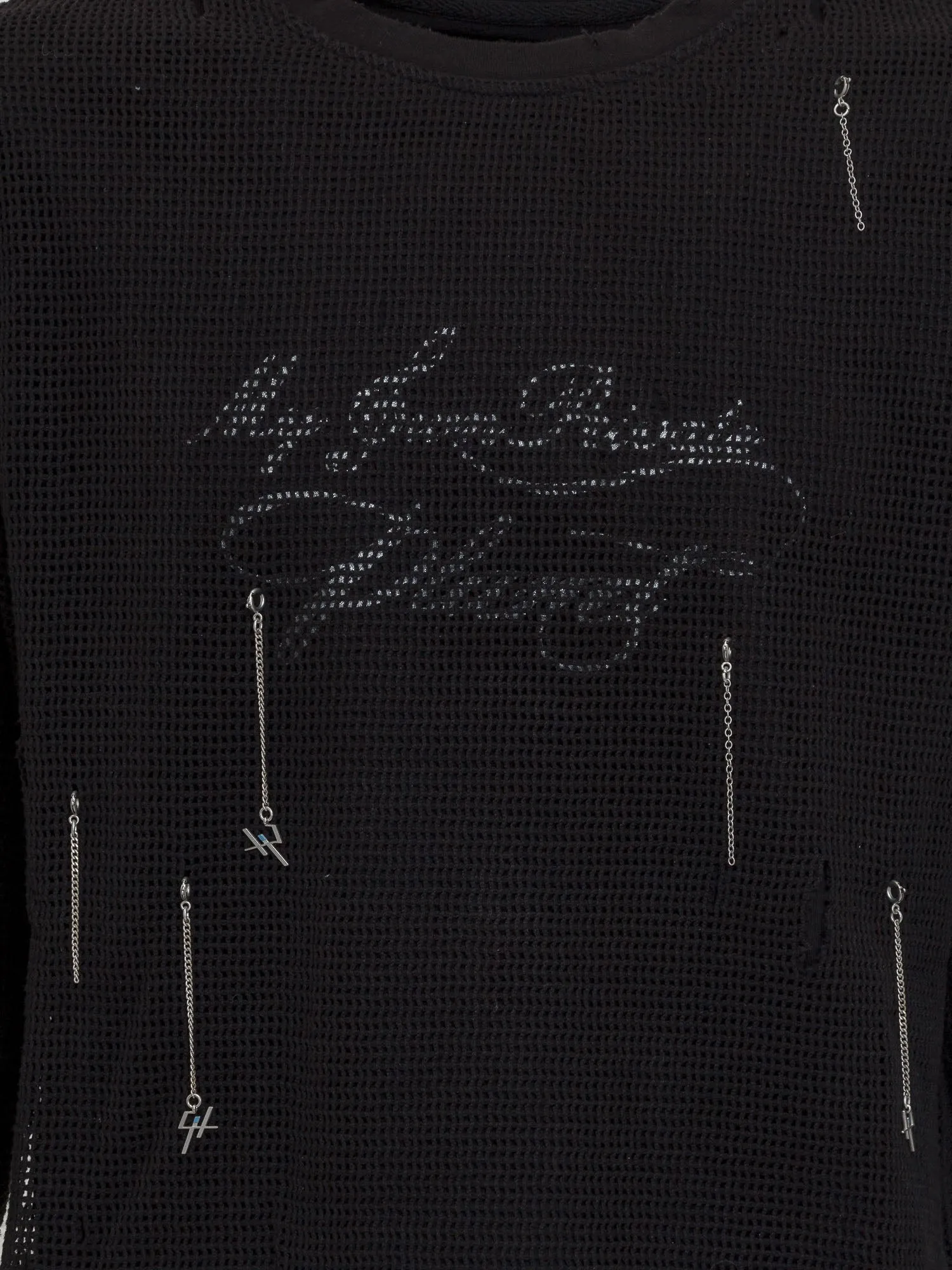 C2H4 Layered Distressed Knit Sweater
