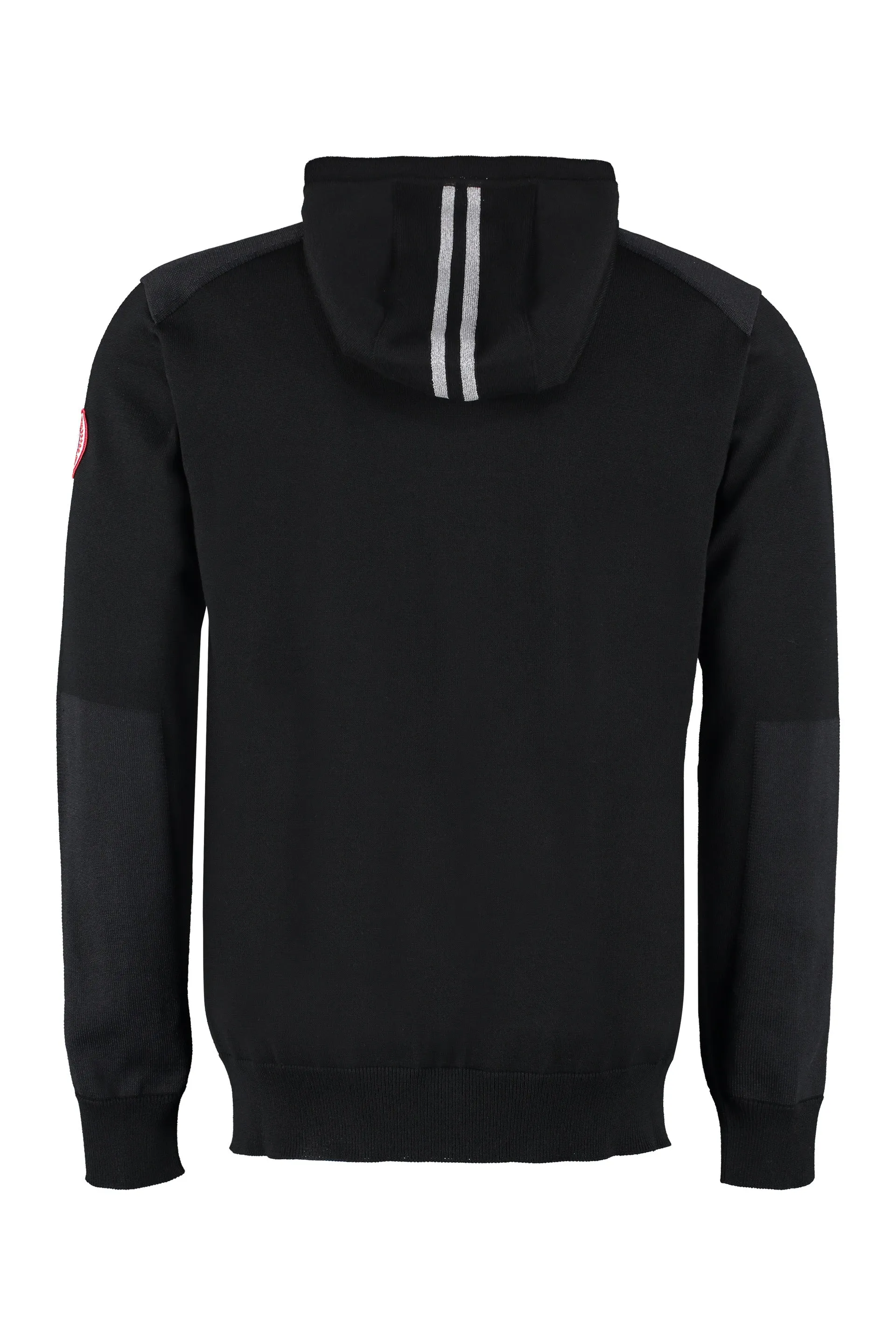 Canada Goose Logo Patch Knitted Hoodie