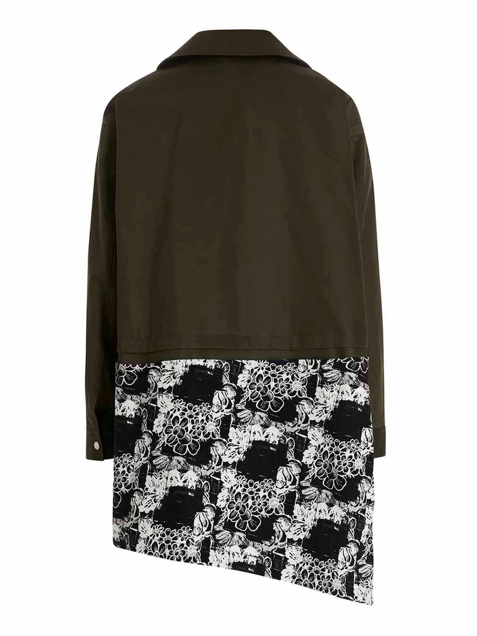 Comme des Garons Homme Plus Floral Print Asymmetric Coat
