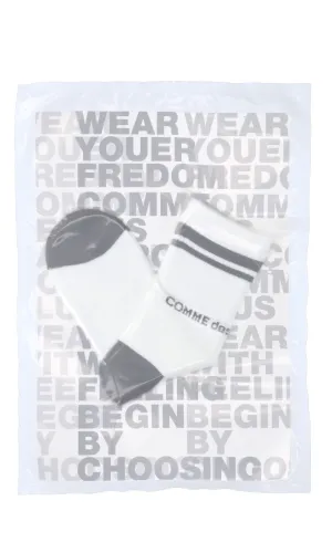 Comme des Garons Homme Plus Logo Intarsia Ribbed Socks