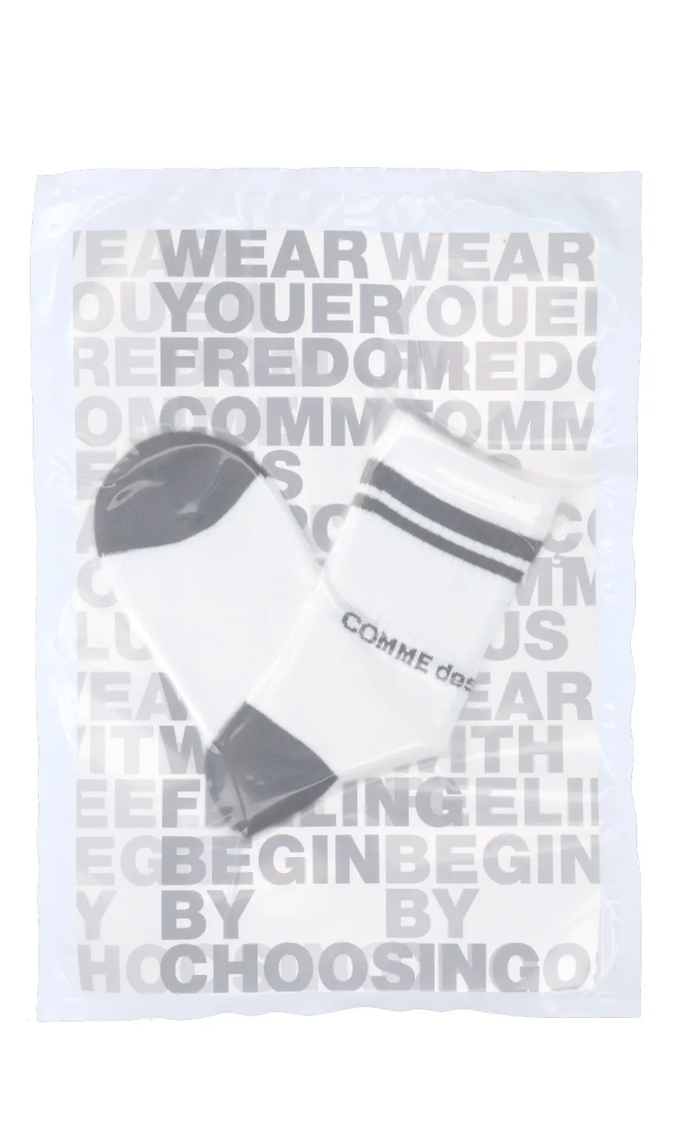 Comme des Garons Homme Plus Logo Intarsia Ribbed Socks