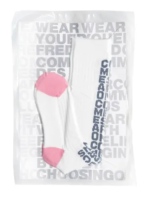 Comme Des Garons Homme Plus Logo Intarsia Socks