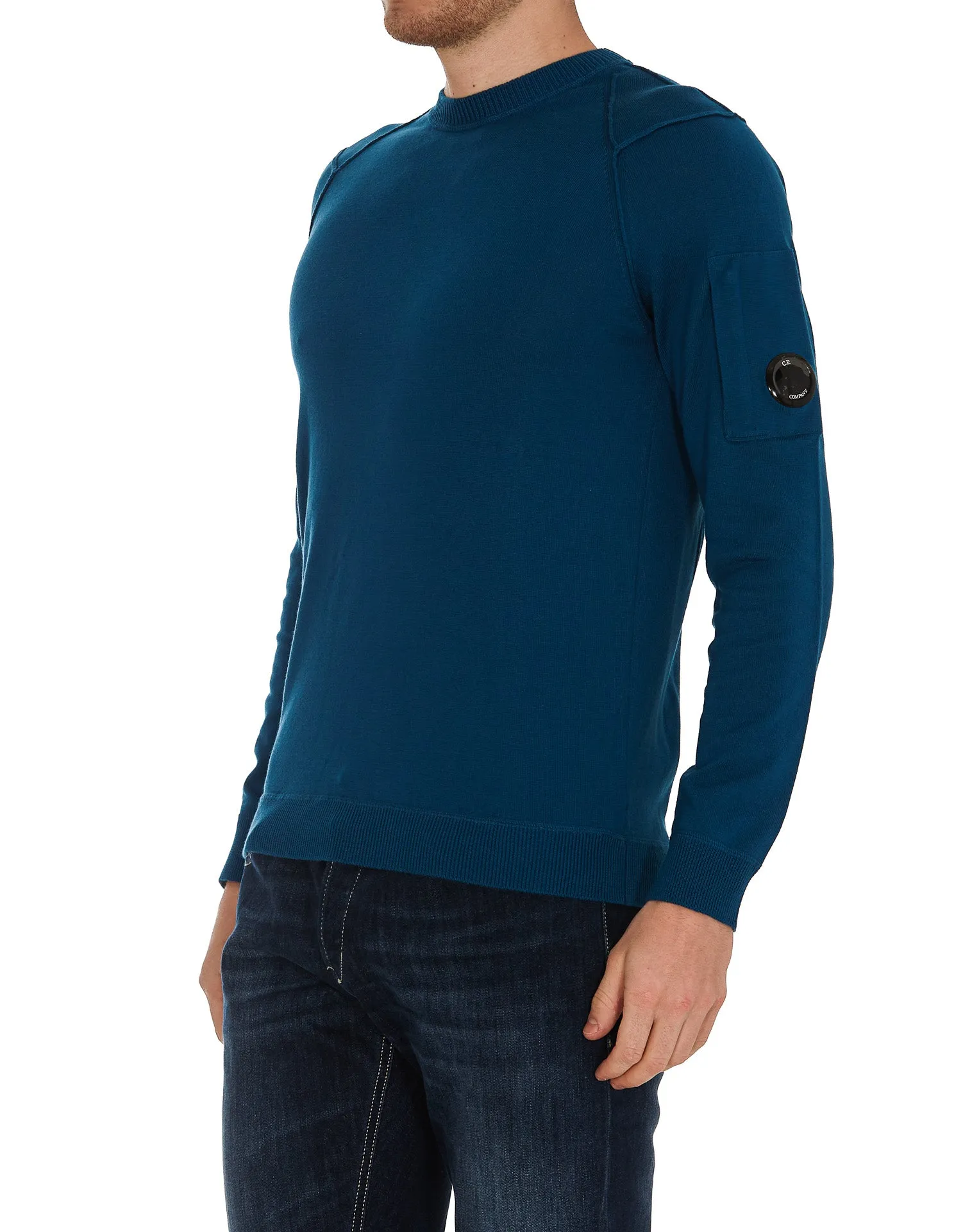 C.P. Company Lens-Embellished Knitted Sweater
