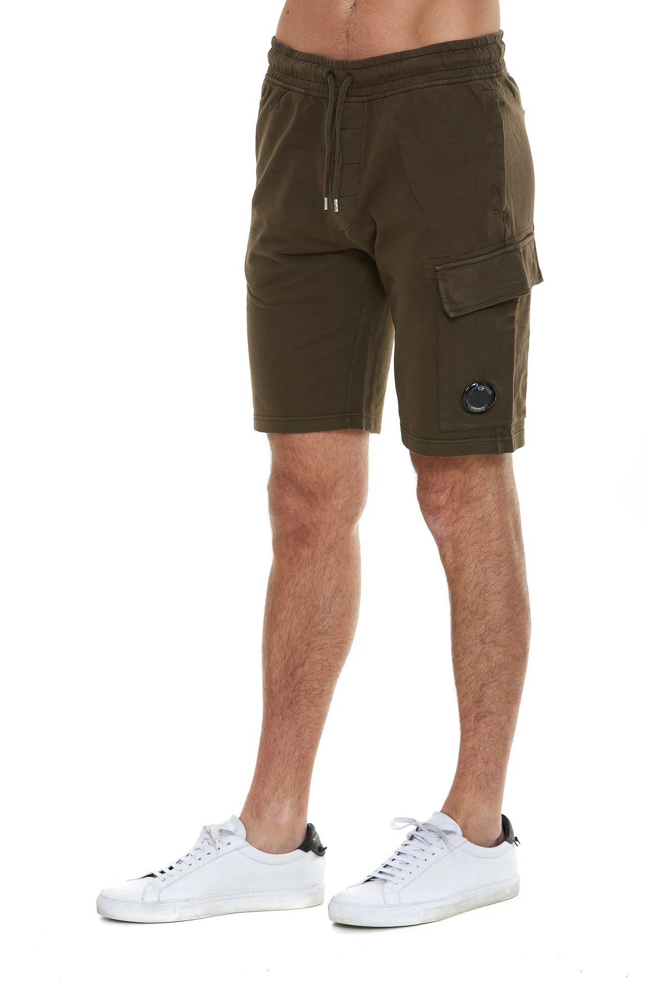 C.P. Company Logo Plaque Drawstring Shorts