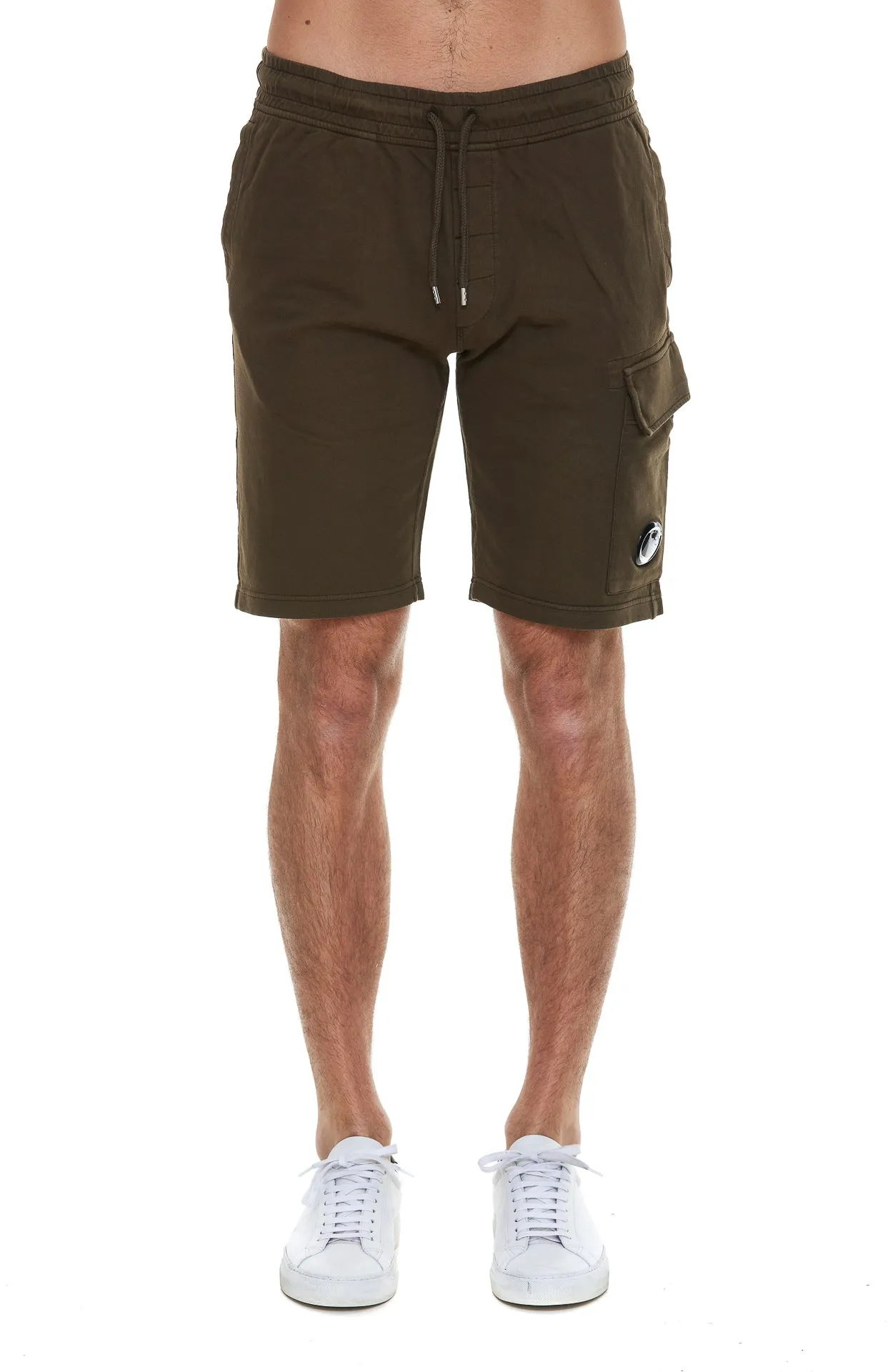 C.P. Company Logo Plaque Drawstring Shorts