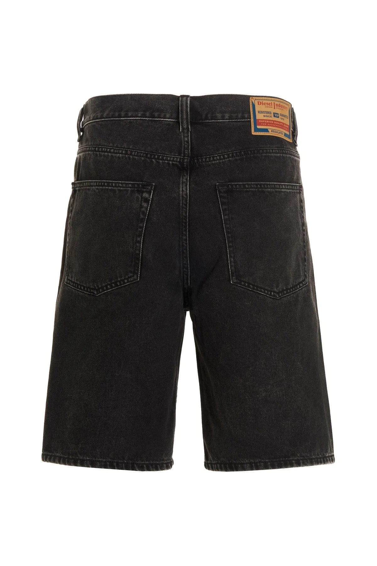 Diesel D-Macs-Z Logo Patch Denim Shorts