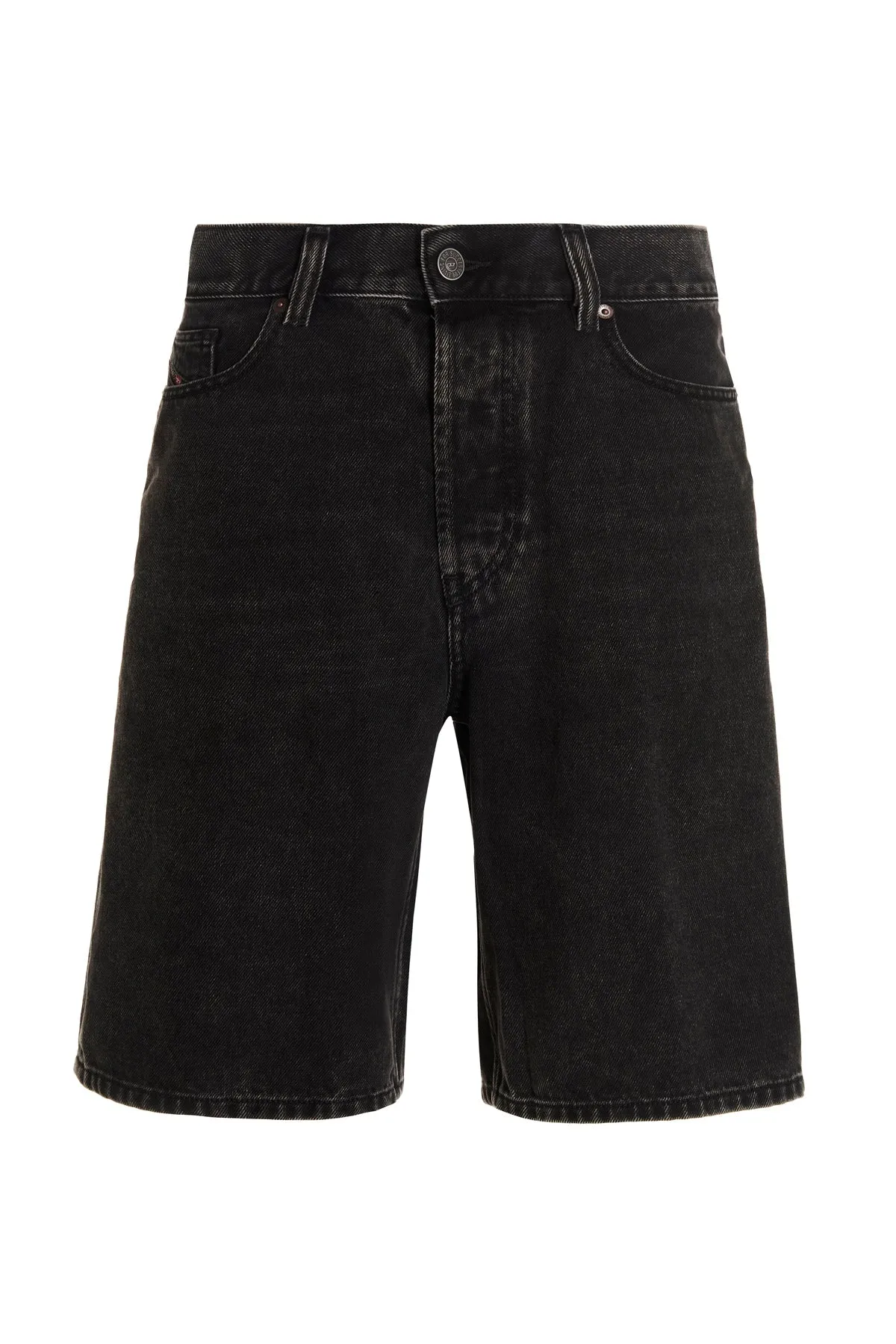 Diesel D-Macs-Z Logo Patch Denim Shorts