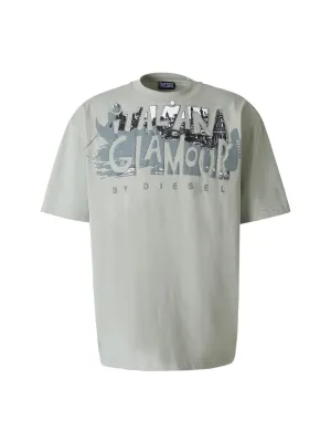 Diesel Graphic Printed Crewneck T-Shirt