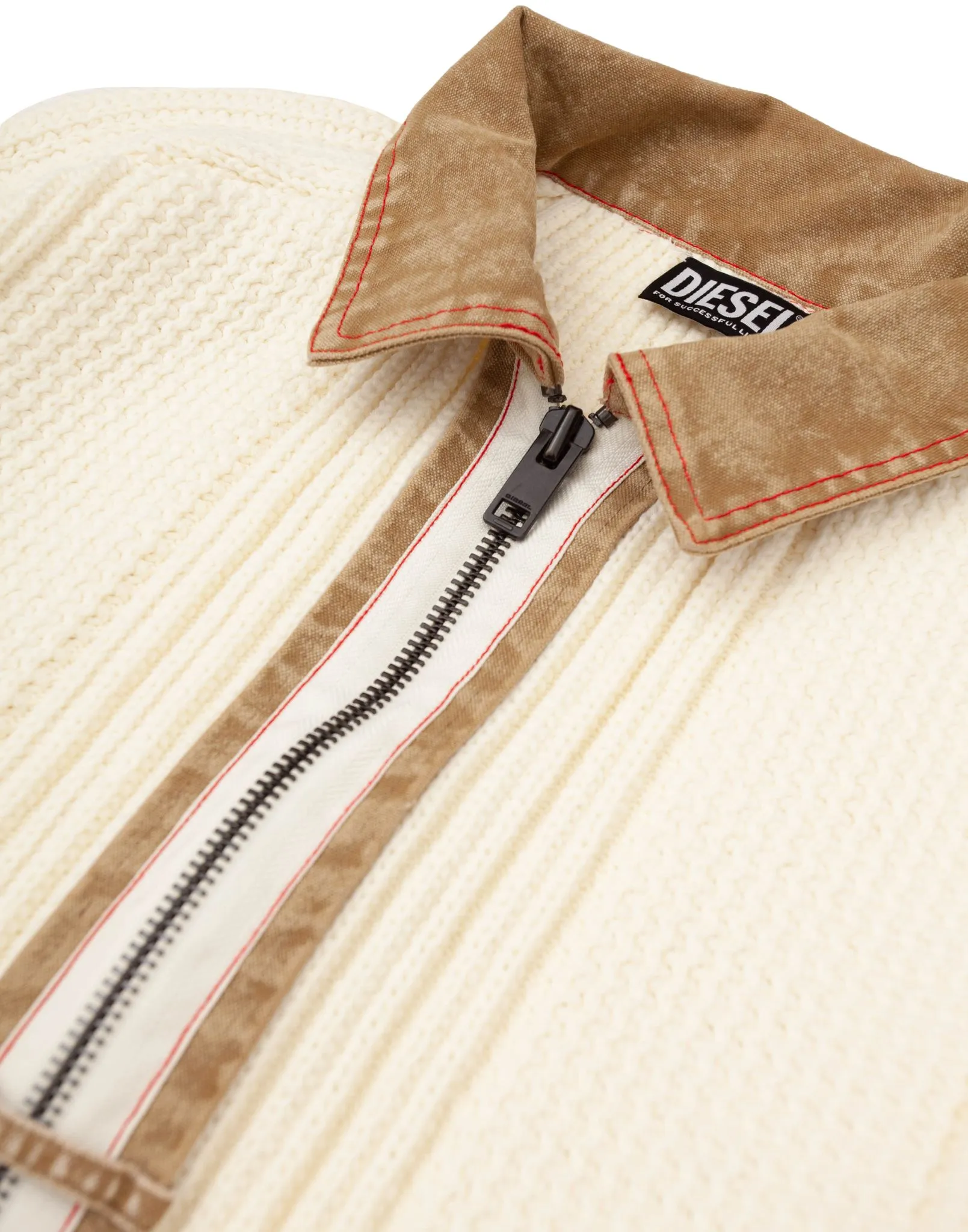 Diesel K-Elpaso Half-Zipped Knitted Polo Shirt