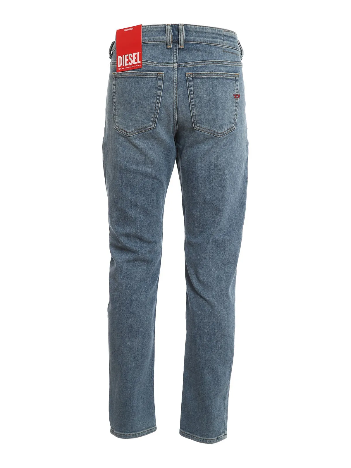 Diesel Logo Patch Cropped Jeans