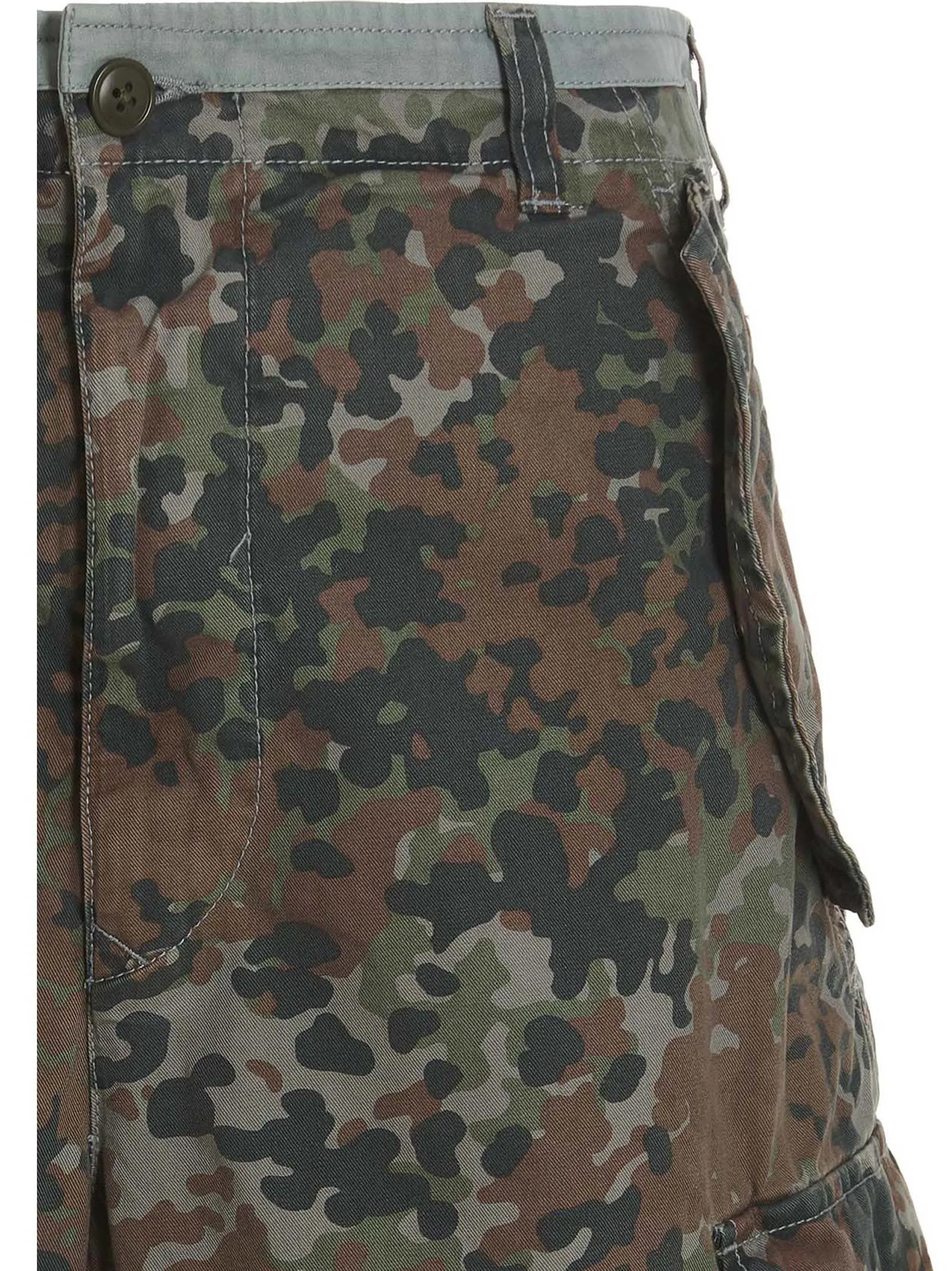Diesel P-Atlan Camouflage Printed Cargo Shorts