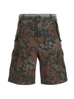 Diesel P-Atlan Camouflage Printed Cargo Shorts