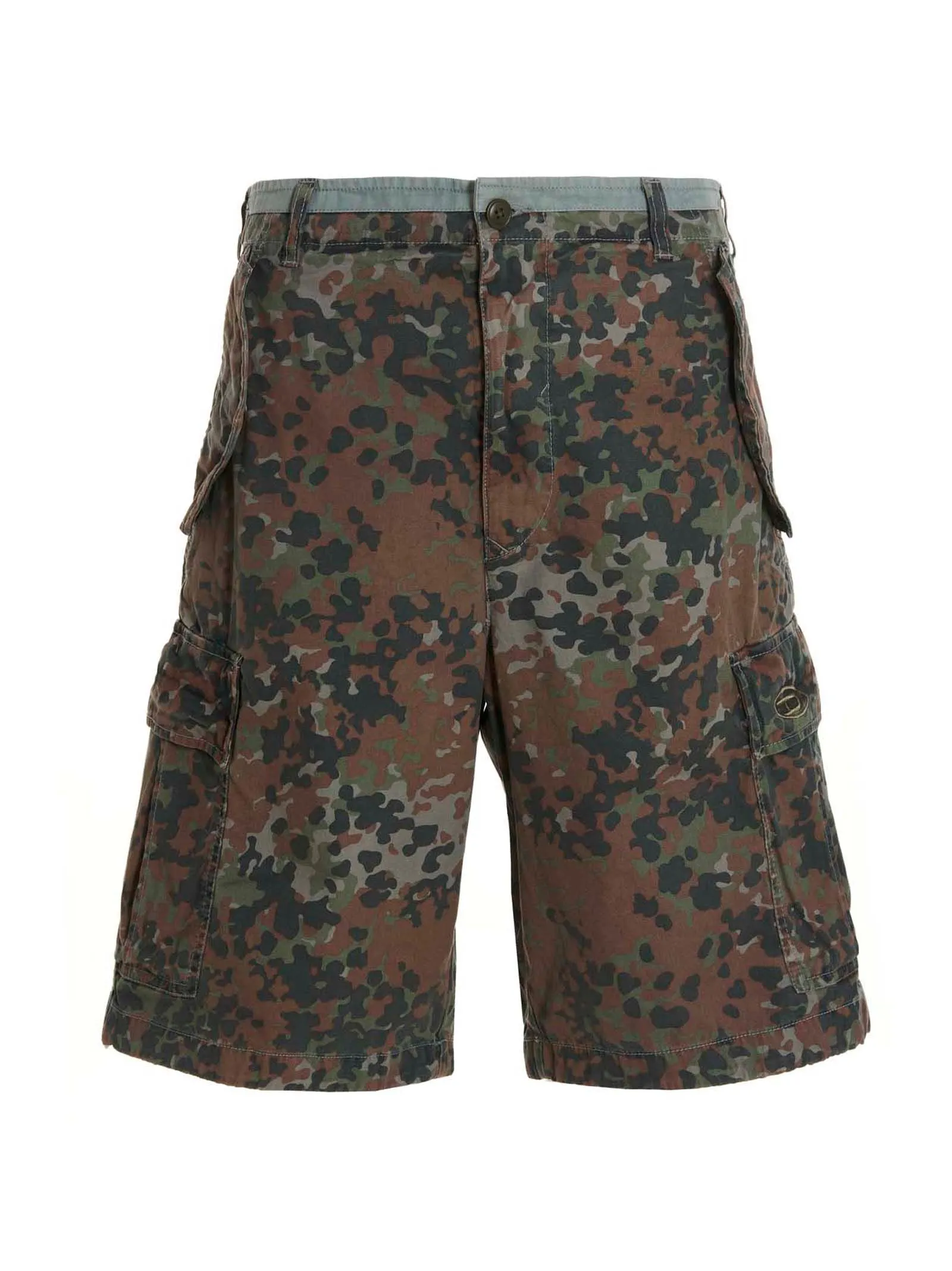 Diesel P-Atlan Camouflage Printed Cargo Shorts