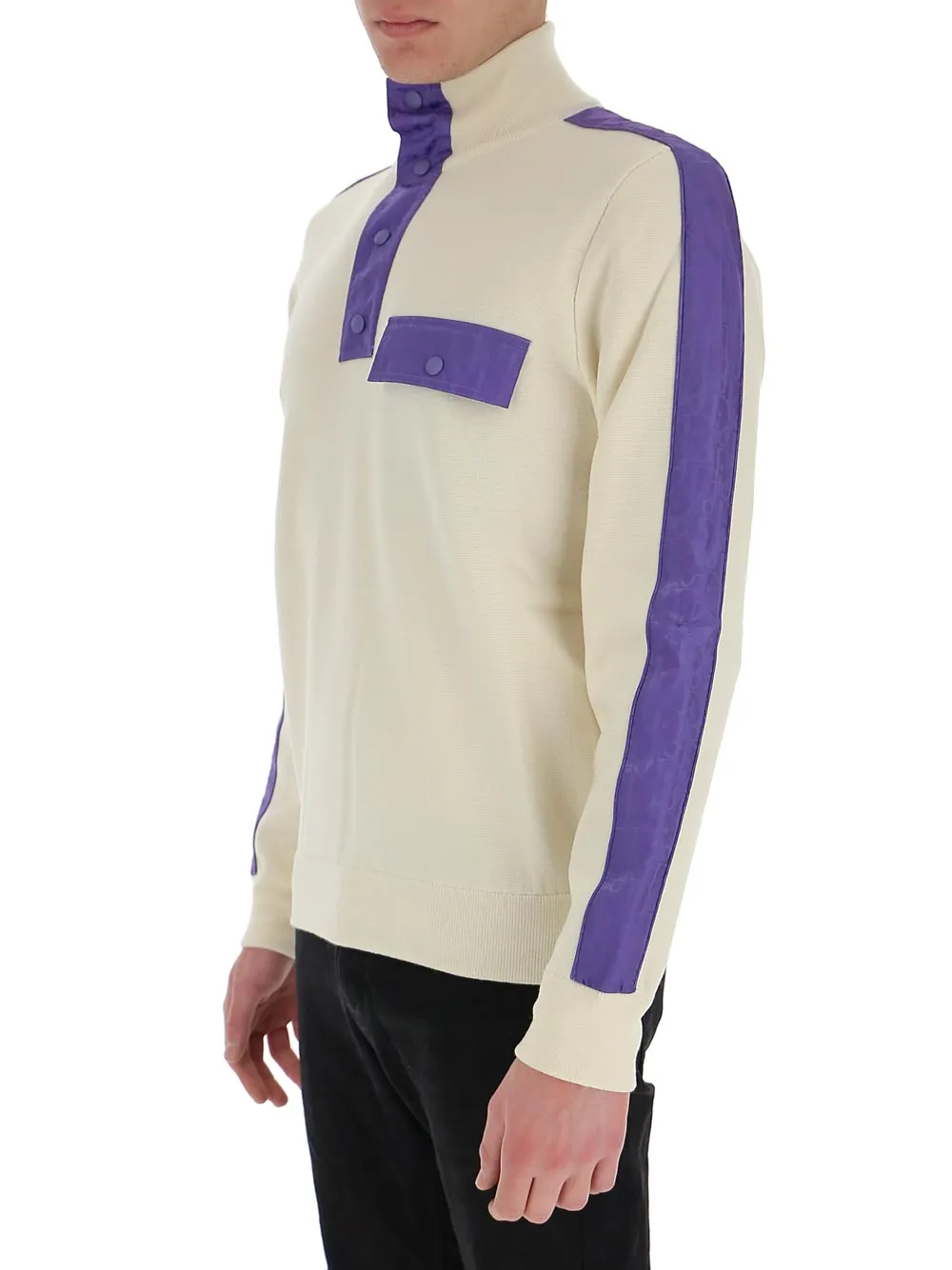Dior Homme Oblique Insert High Collar Sweater
