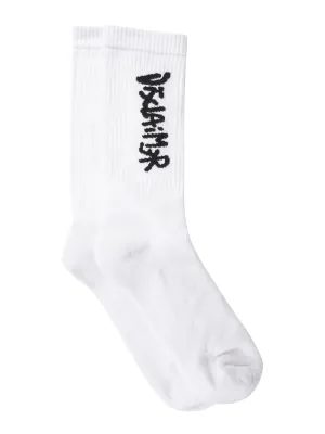 Disclaimer Logo Jacquard Crew Socks