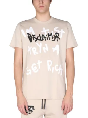 Disclaimer Printed Crewneck T-Shirt