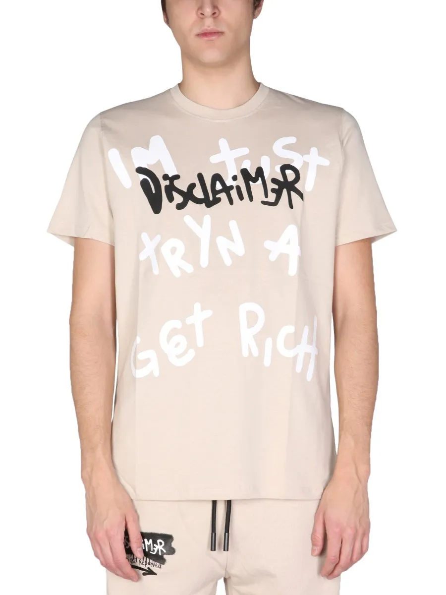Disclaimer Printed Crewneck T-Shirt