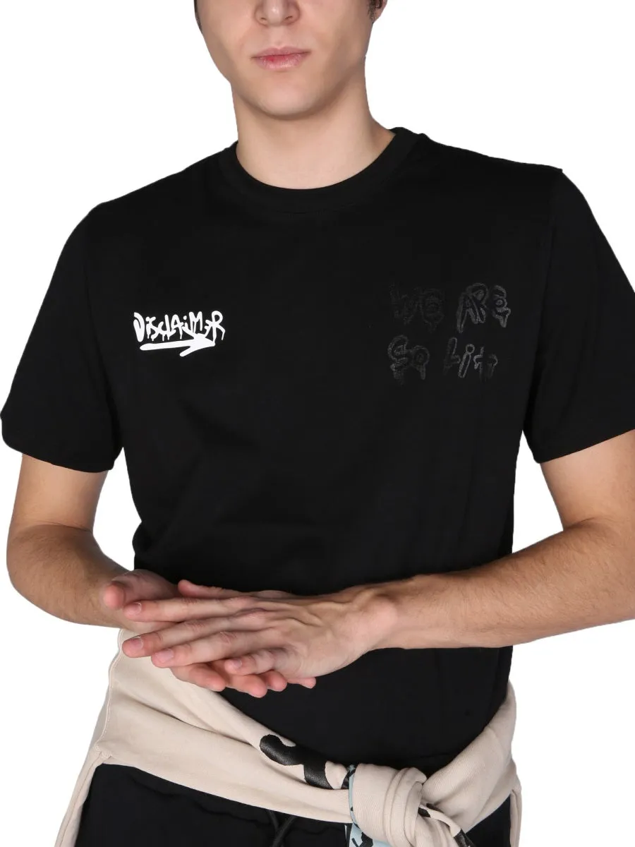 Disclaimer Printed Crewneck T-Shirt