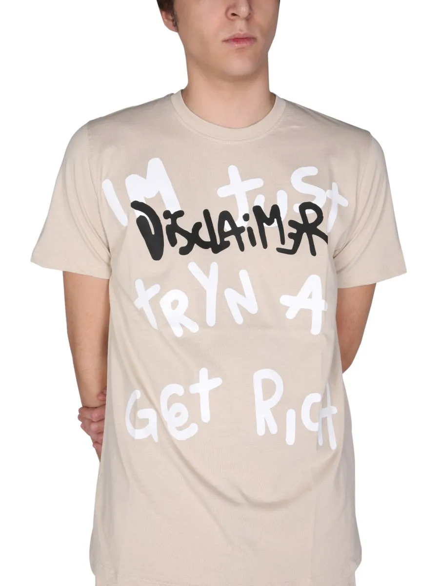 Disclaimer Printed Crewneck T-Shirt