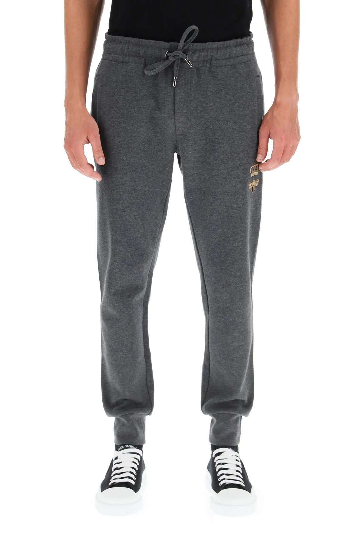 Dolce & Gabbana Bee Embroidered Jogger Pants
