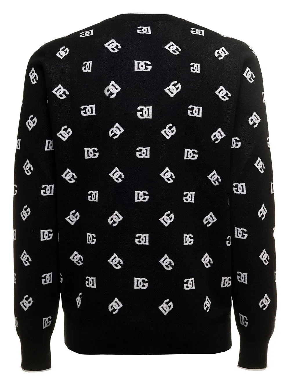 Dolce & Gabbana DG Intarsia Knit Crewneck Sweater
