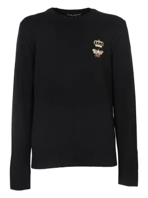 Dolce & Gabbana Embroidered Crewneck Knit Sweater