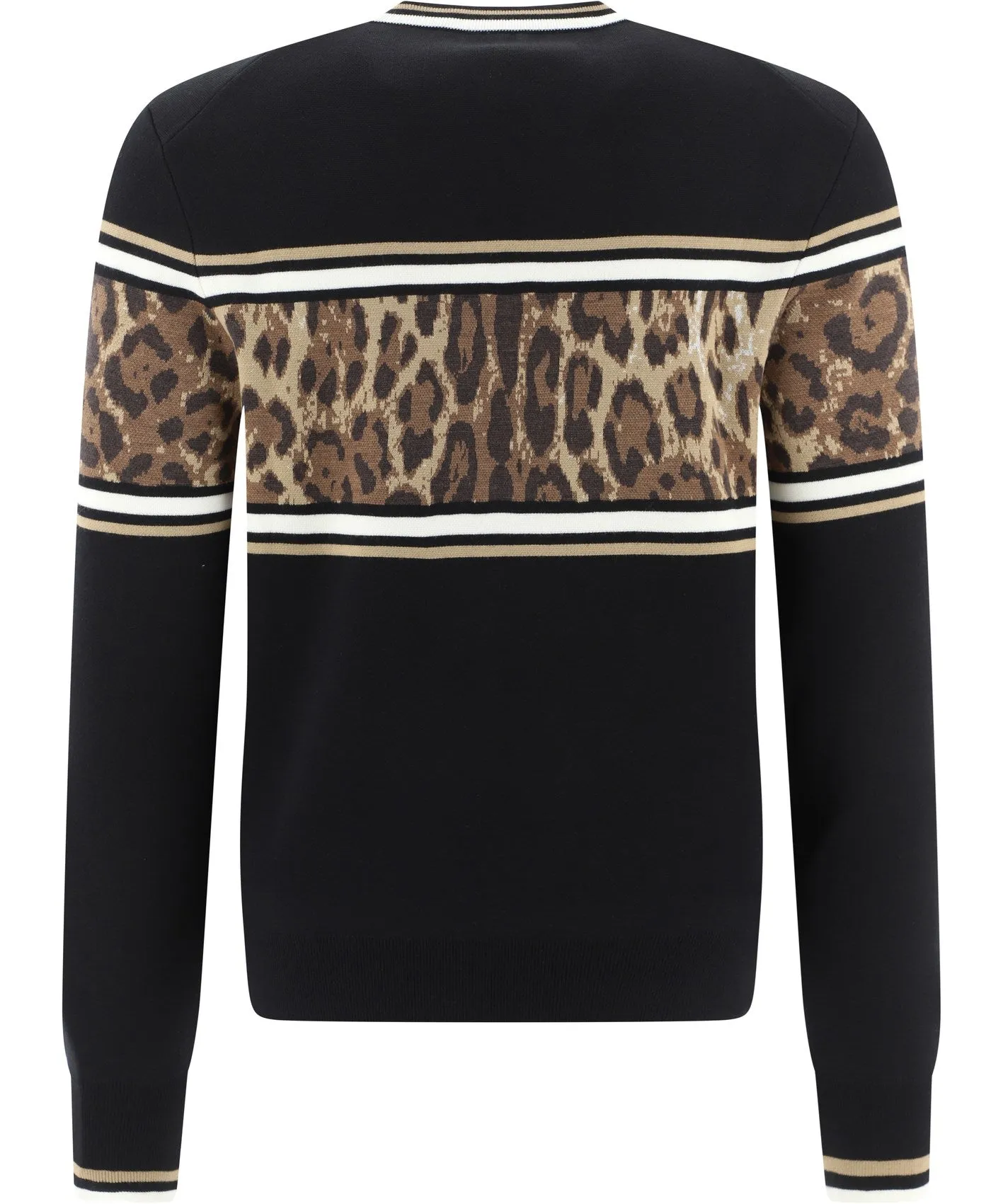 Dolce & Gabbana Leopard Intarsia Knit Sweater