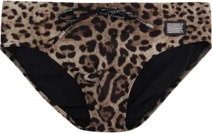 Dolce & Gabbana Leopard Printed Swimming Briefs
